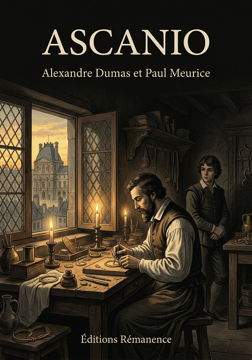 Livre Ascanio par Alexandre Dumas et Paul Meurice - Couverture - Editions Remanence
