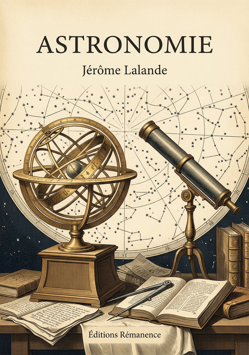 Livre Astronomie par Jérôme Lalande - Couverture - Editions Remanence
