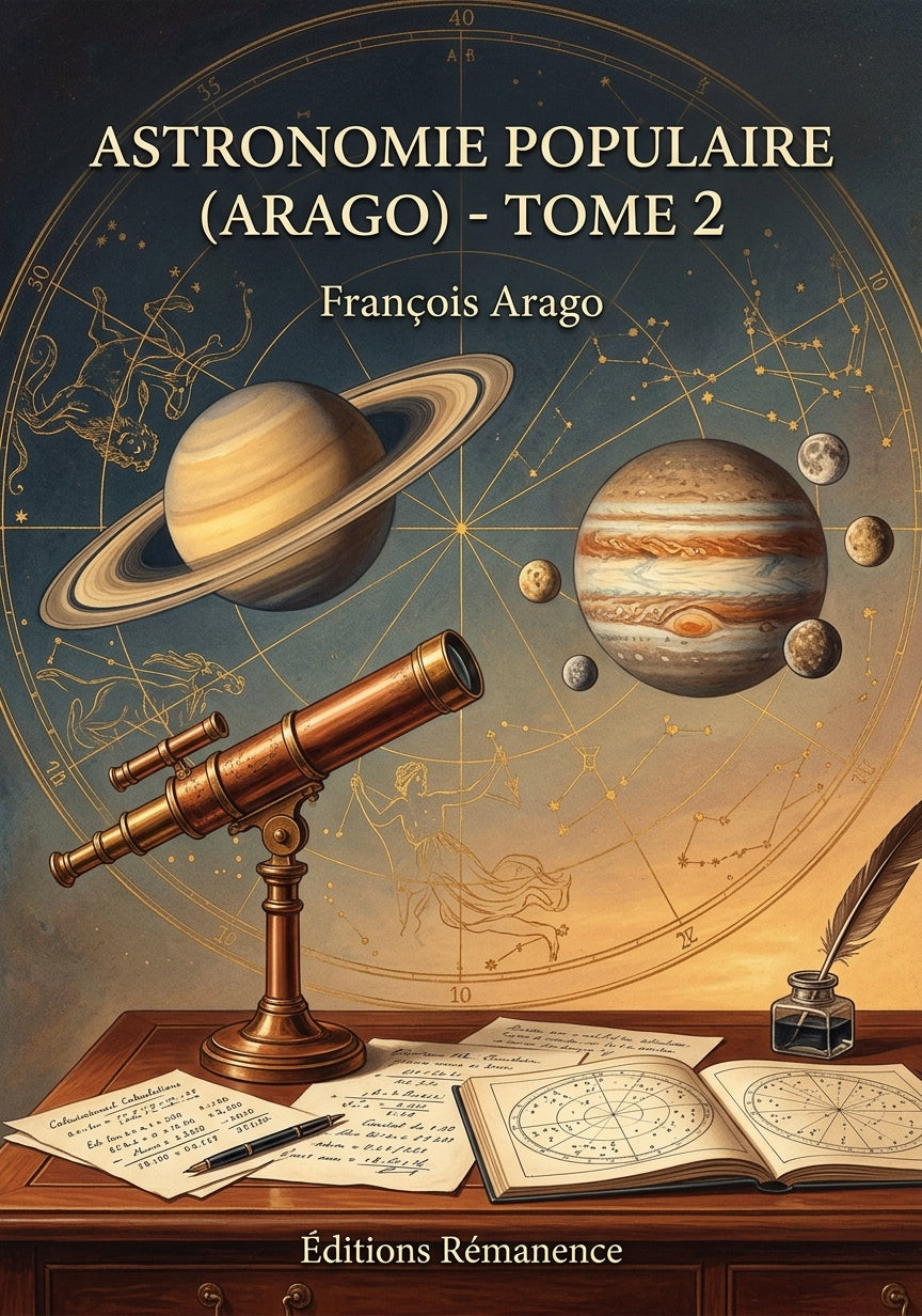 Livre Astronomie populaire (Arago) - Tome 2 par François Arago - Couverture - Editions Remanence