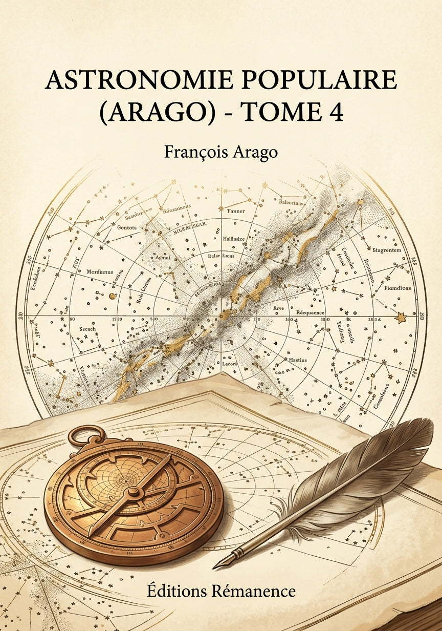 Livre Astronomie populaire (Arago) - Tome 4 par François Arago - Couverture - Editions Remanence