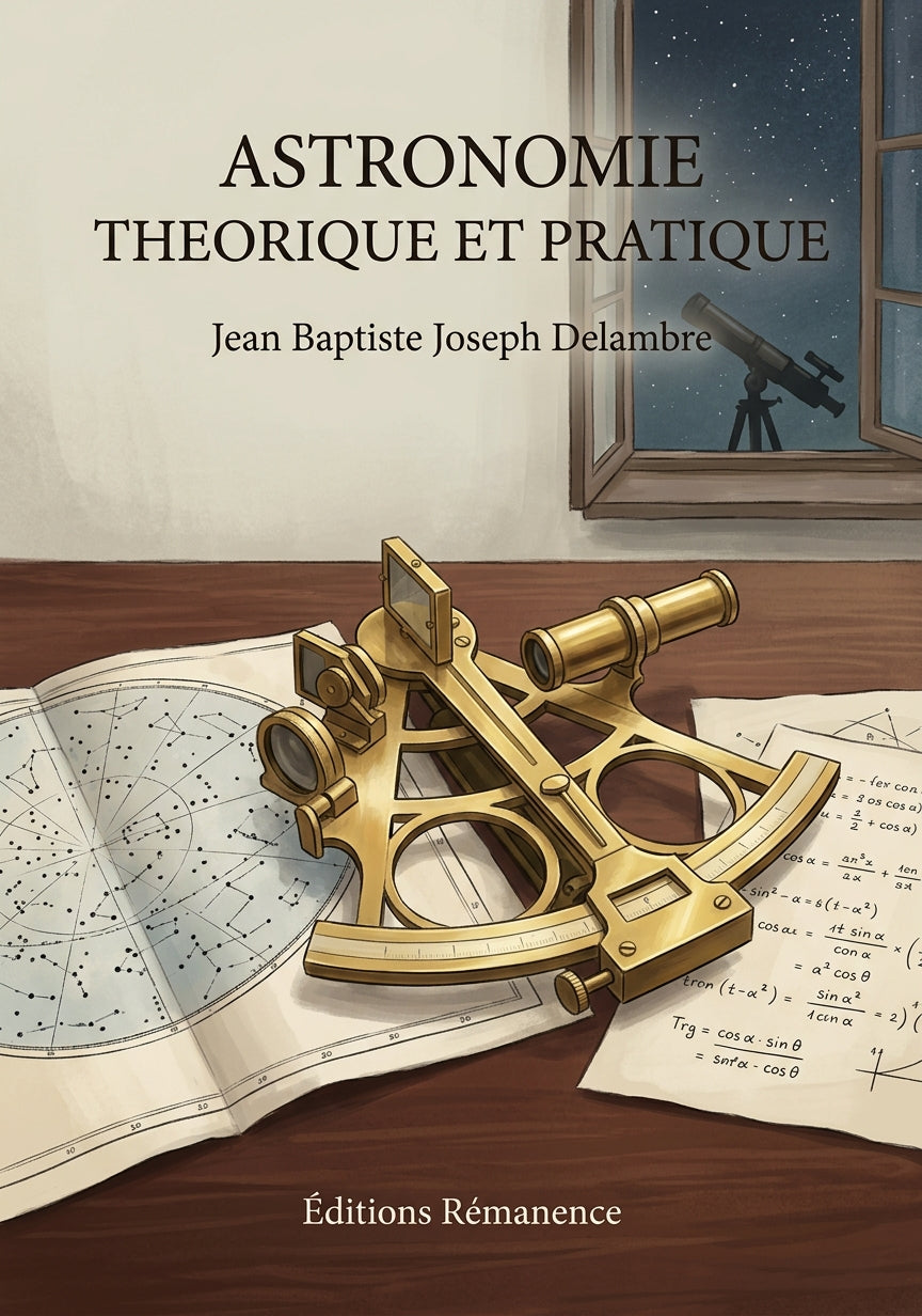 Livre Astronomie Theorique et Pratique par Jean Baptiste Joseph Delambre - Couverture - Editions Remanence