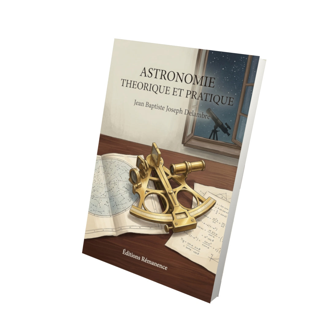Livre Astronomie Theorique et Pratique par Jean Baptiste Joseph Delambre - Vue 3D - Editions Remanence