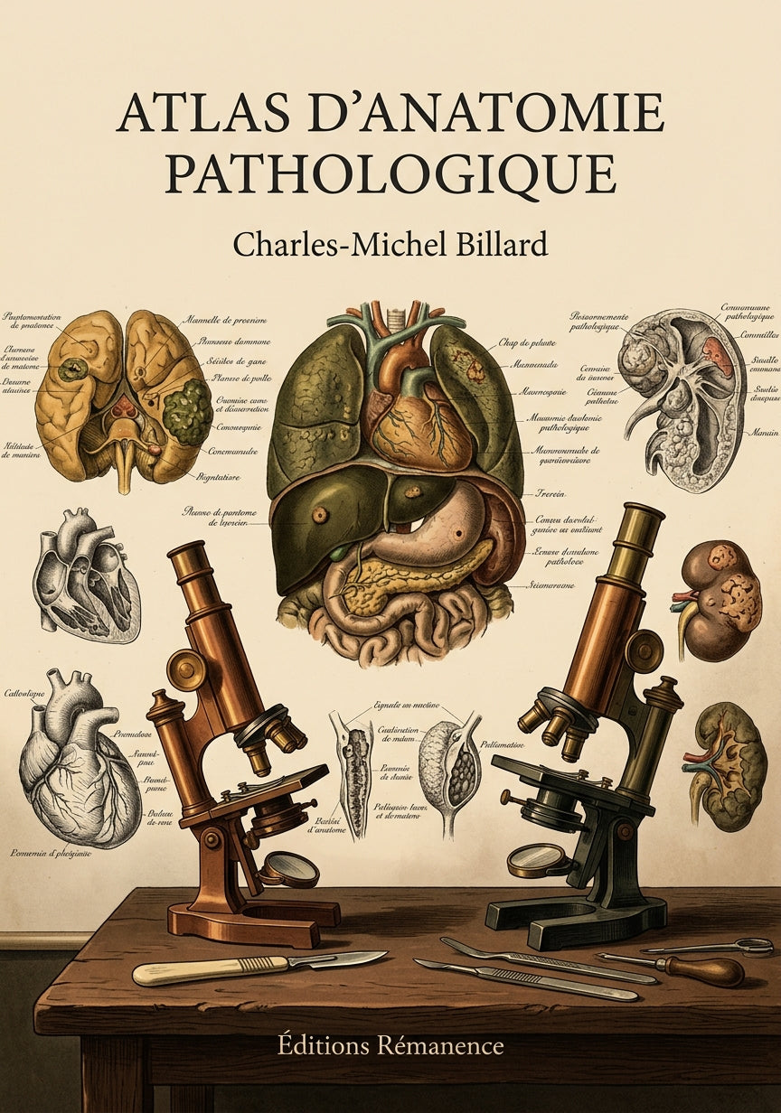 Livre Atlas d’anatomie pathologique par Charles-Michel Billard - Couverture - Editions Remanence