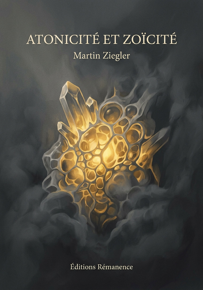 Livre Atonicité et zoïcité par Martin Ziegler - Couverture - Editions Remanence