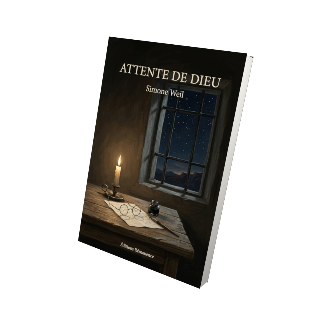 Livre Attente de Dieu par Simone Weil - Vue 3D - Editions Remanence