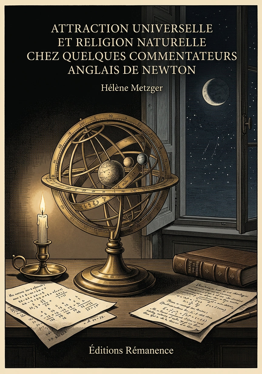 Livre Attraction universelle et religion naturelle chez quelques commentateurs anglais de Newton par Hélène Metzger - Couverture - Editions Remanence