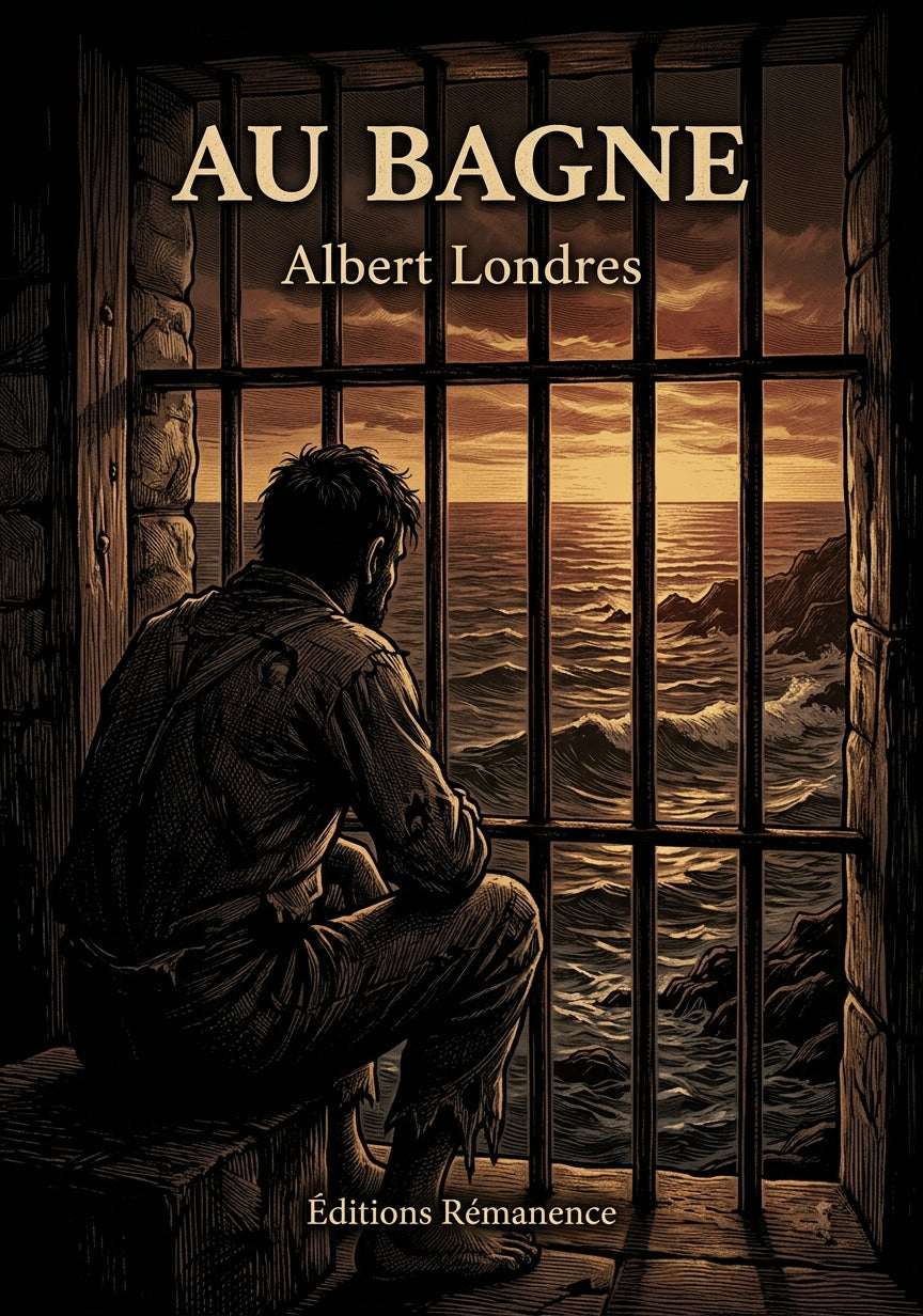 Livre Au bagne par Albert Londres - Couverture - Editions Remanence