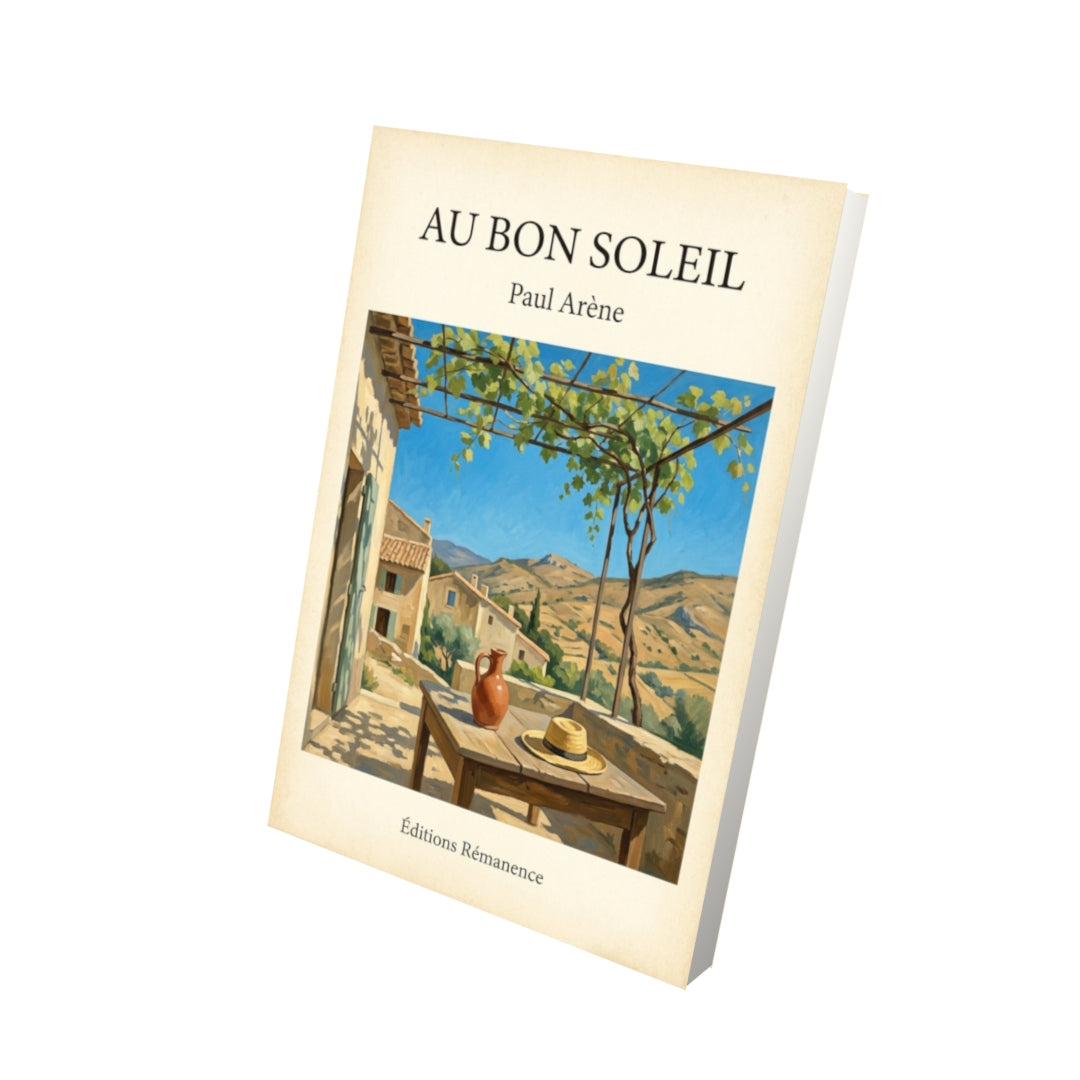 Livre Au bon soleil - Paul Arène - Vue 3D - Editions Remanence