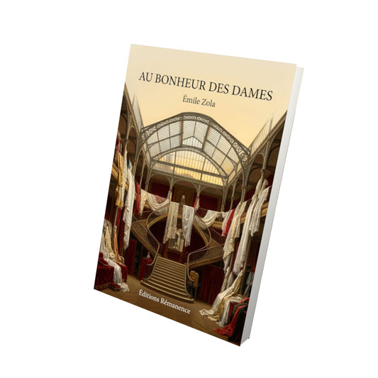 Livre Au Bonheur des Dames - Émile Zola - Vue 3D - Editions Remanence