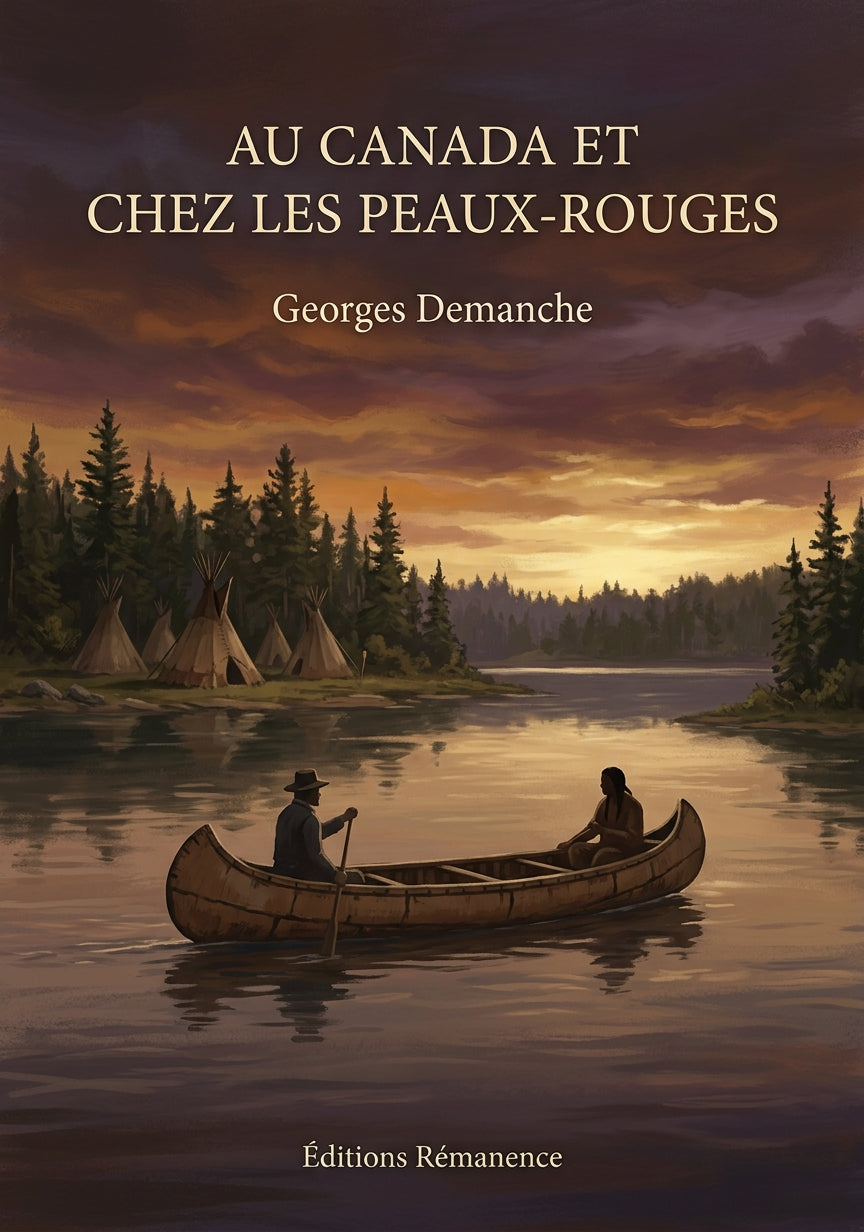 Livre Au Canada et chez les Peaux-Rouges par Georges Demanche - Couverture - Editions Remanence