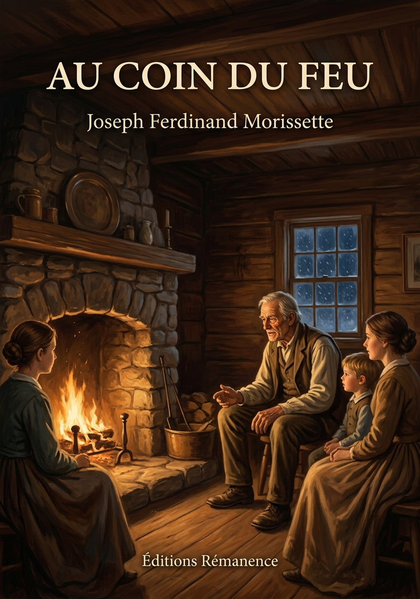 Livre Au coin du feu par Joseph Ferdinand Morissette - Couverture - Editions Remanence