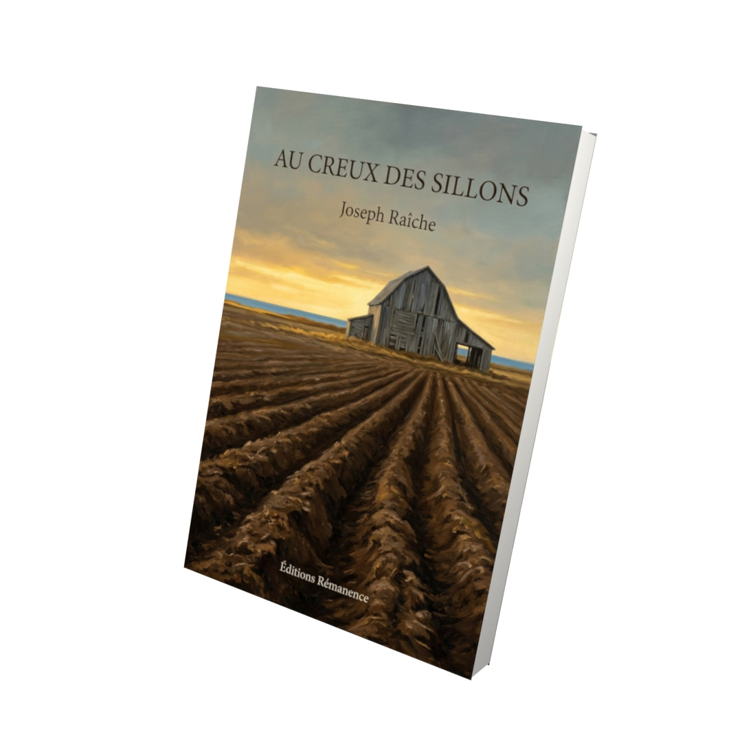 Livre Au creux des sillons par Joseph Raîche - Vue 3D - Editions Remanence