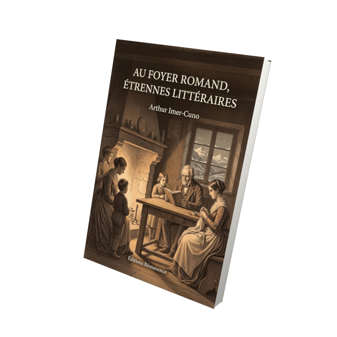 Livre Au foyer romand, étrennes littéraires par Arthur Imer-Cuno - Vue 3D - Editions Remanence