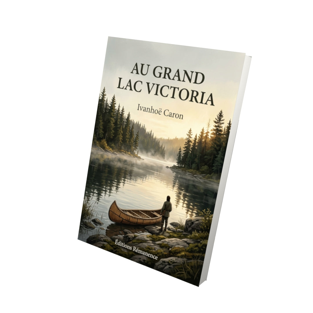 Livre Au grand lac Victoria par Ivanhoë Caron - Vue 3D - Editions Remanence