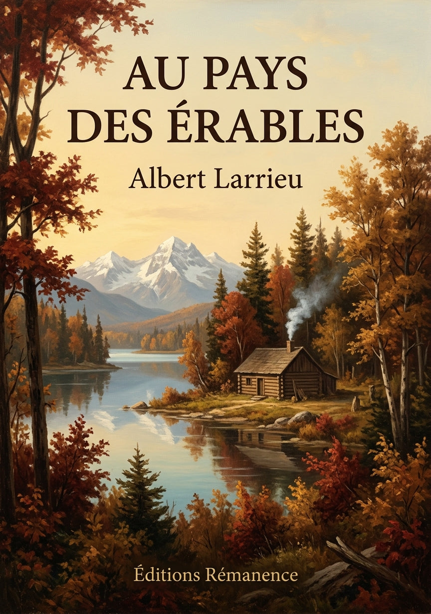 Livre Au pays des érables par Albert Larrieu - Couverture - Editions Remanence