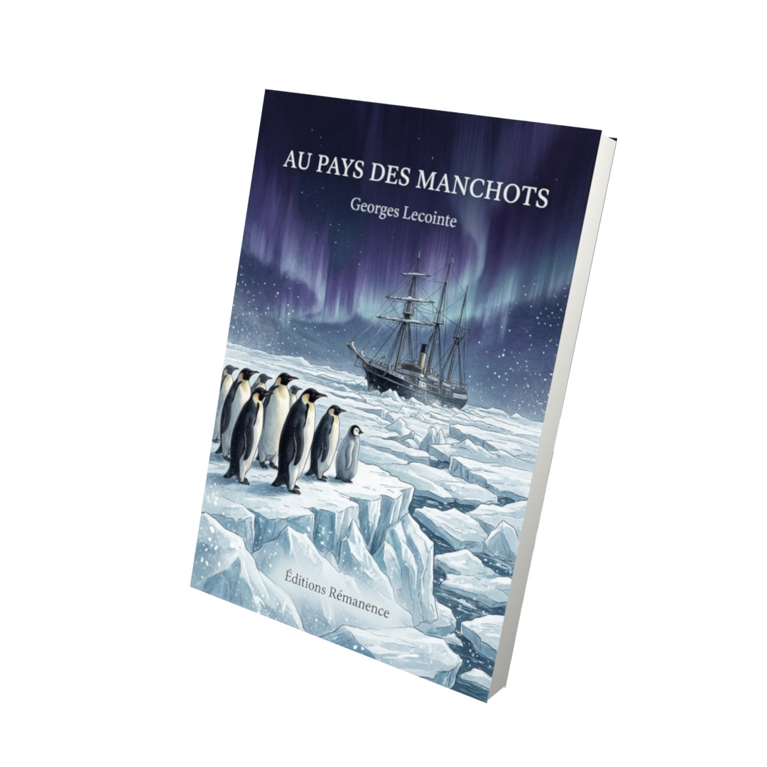 Livre Au pays des manchots par Georges Lecointe - Vue 3D - Editions Remanence