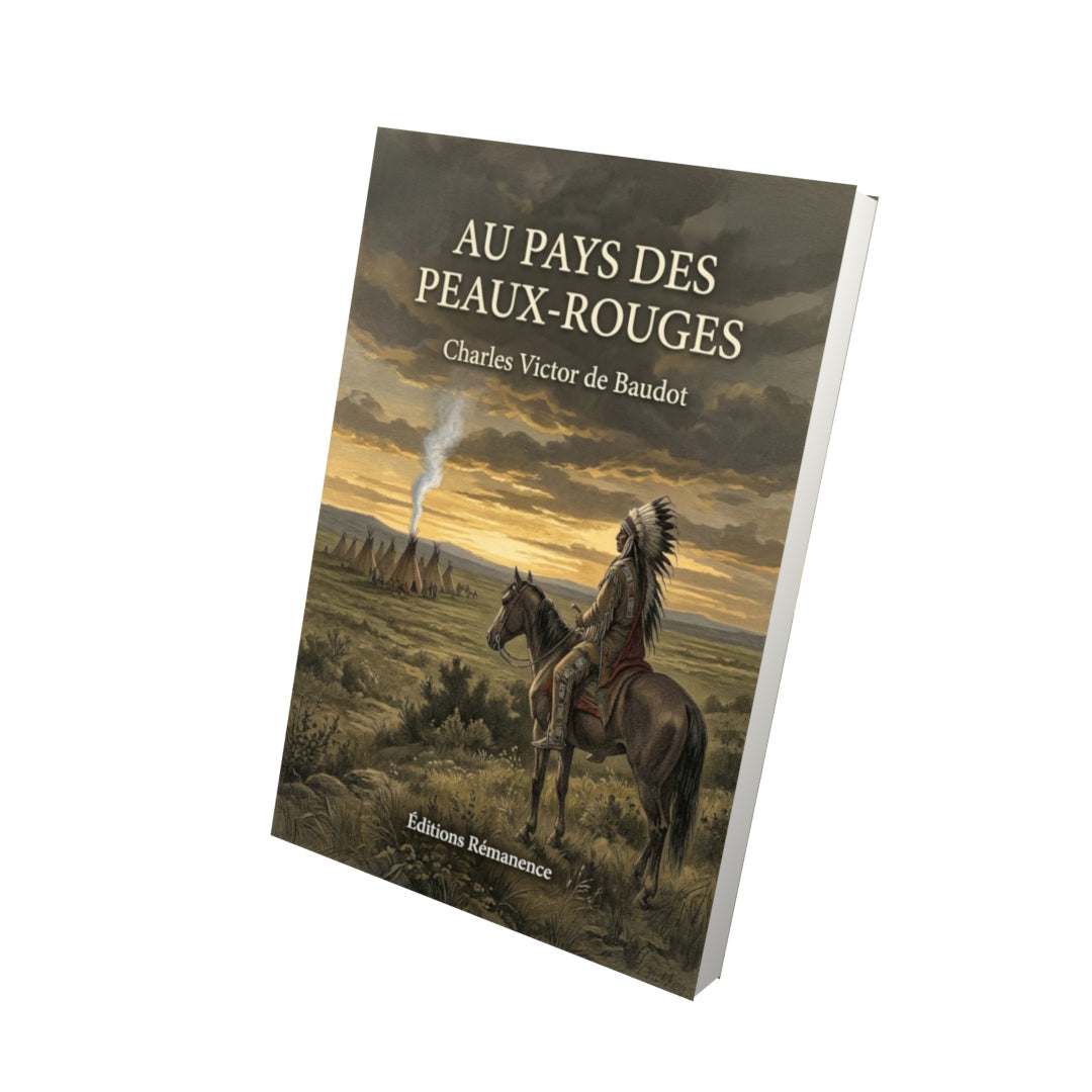 Livre Au Pays des Peaux-Rouges par Charles Victor de Baudot - Vue 3D - Editions Remanence