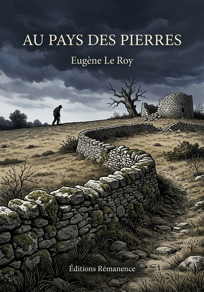 Livre Au pays des pierres par Eugène Le Roy - Couverture - Editions Remanence