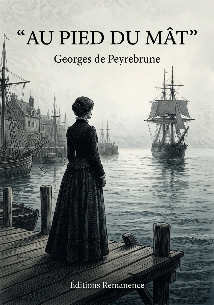 Livre Au pied du mât par Georges de Peyrebrune - Couverture - Editions Remanence