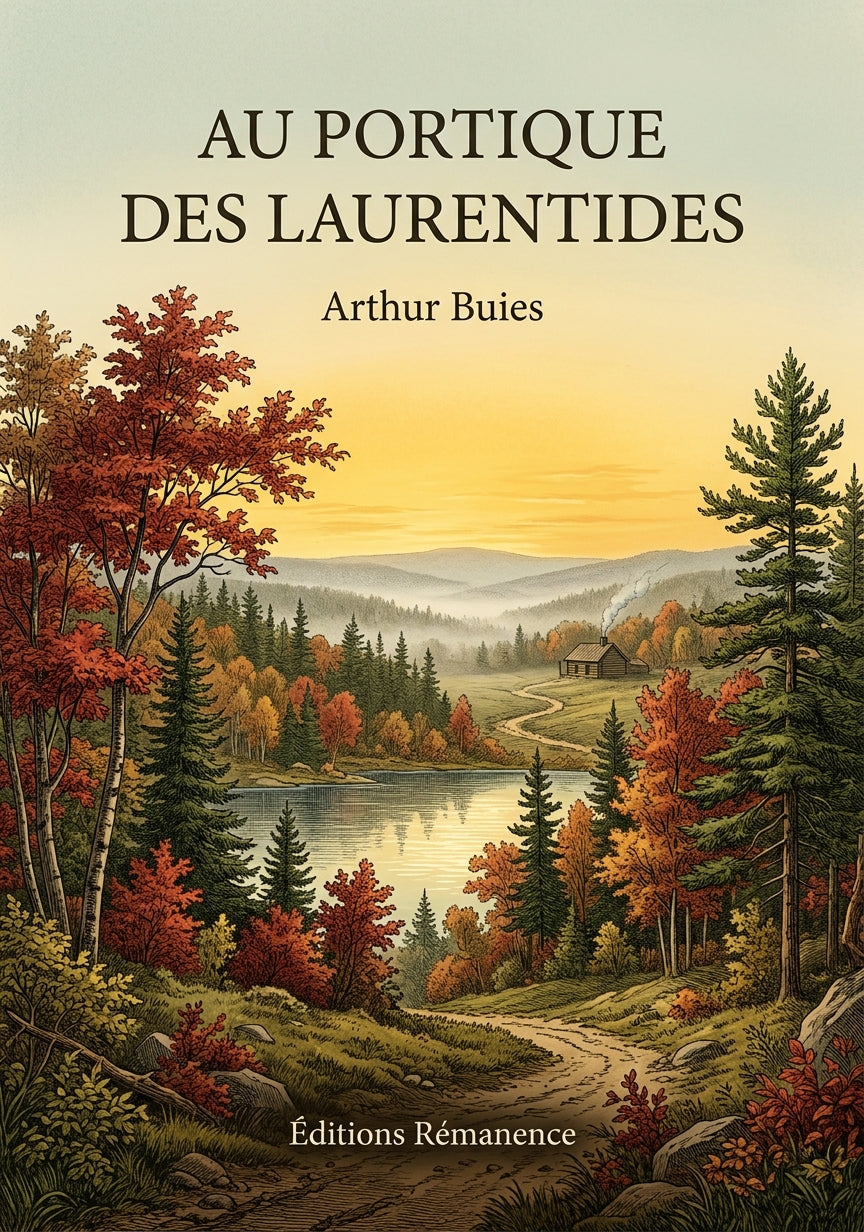 Livre Au portique des Laurentides par Arthur Buies - Couverture - Editions Remanence
