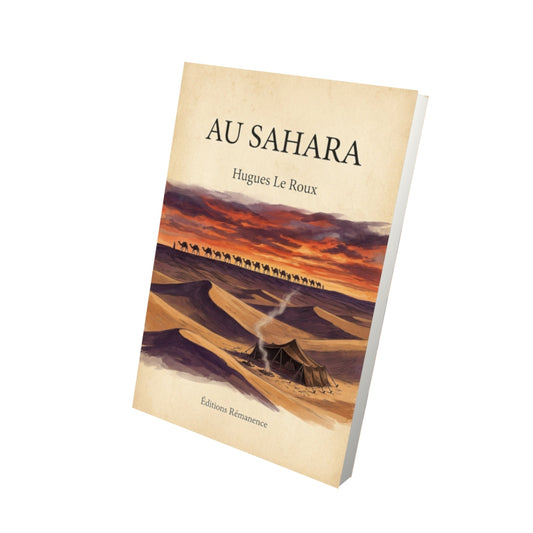 Livre Au Sahara - Hugues Le Roux - Vue 3D - Editions Remanence