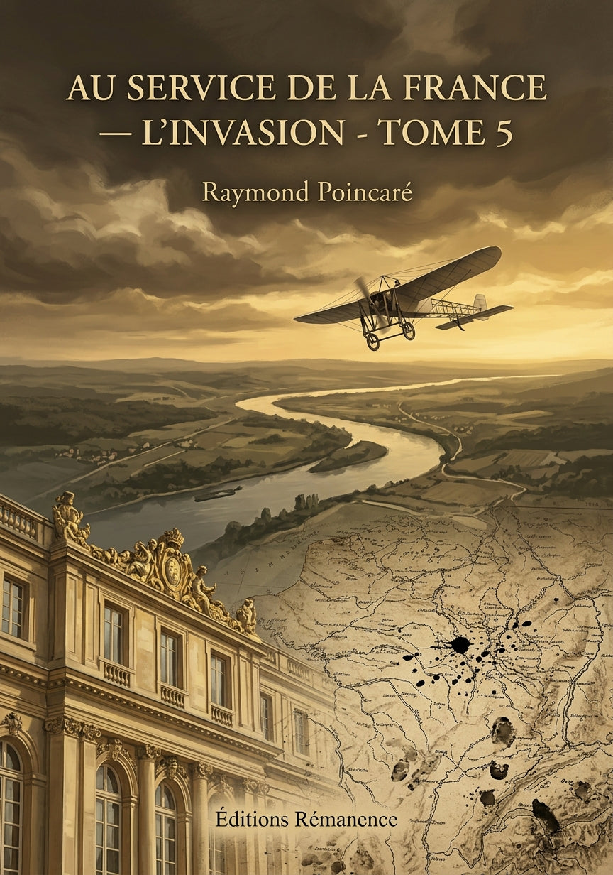 Livre Au service de la France — L’invasion - Tome 5 par Raymond Poincaré - Couverture - Editions Remanence