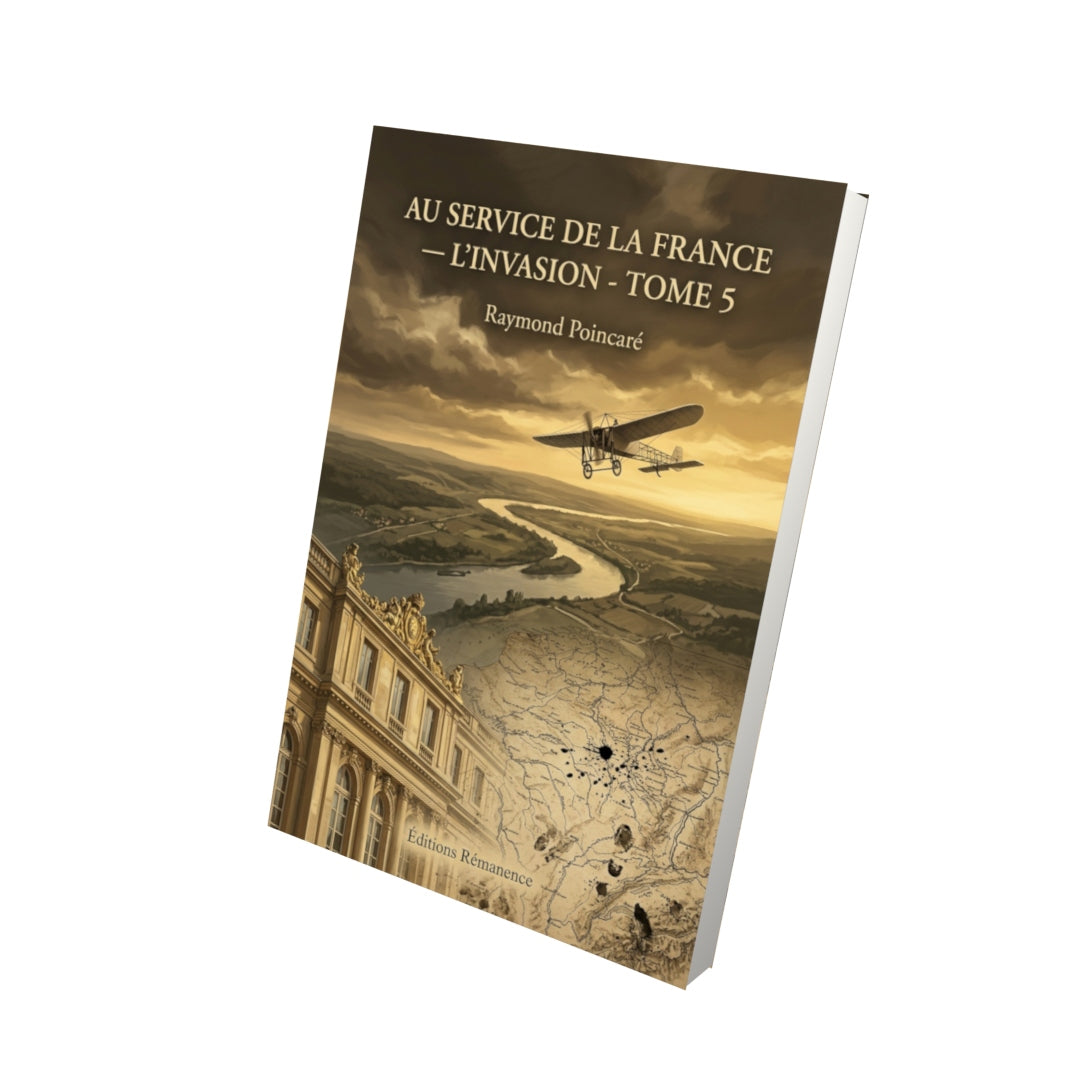 Livre Au service de la France — L’invasion - Tome 5 par Raymond Poincaré - Vue 3D - Editions Remanence