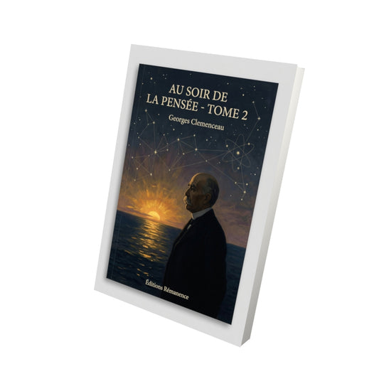 Livre Au soir de la pensée - Tome 2 par Georges Clemenceau - Vue 3D - Editions Remanence