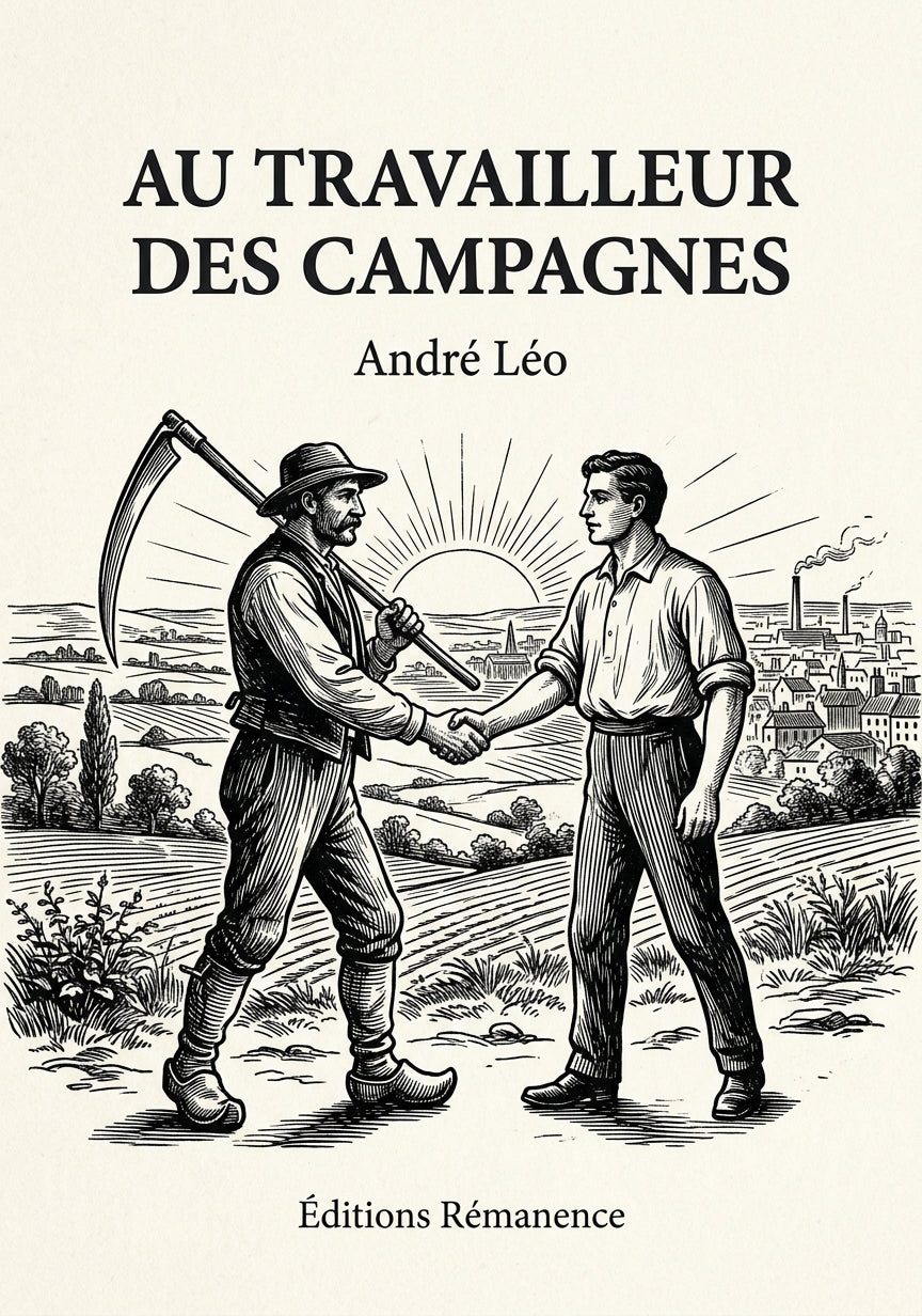 Livre Au Travailleur des campagnes par André Léo - Couverture - Editions Remanence