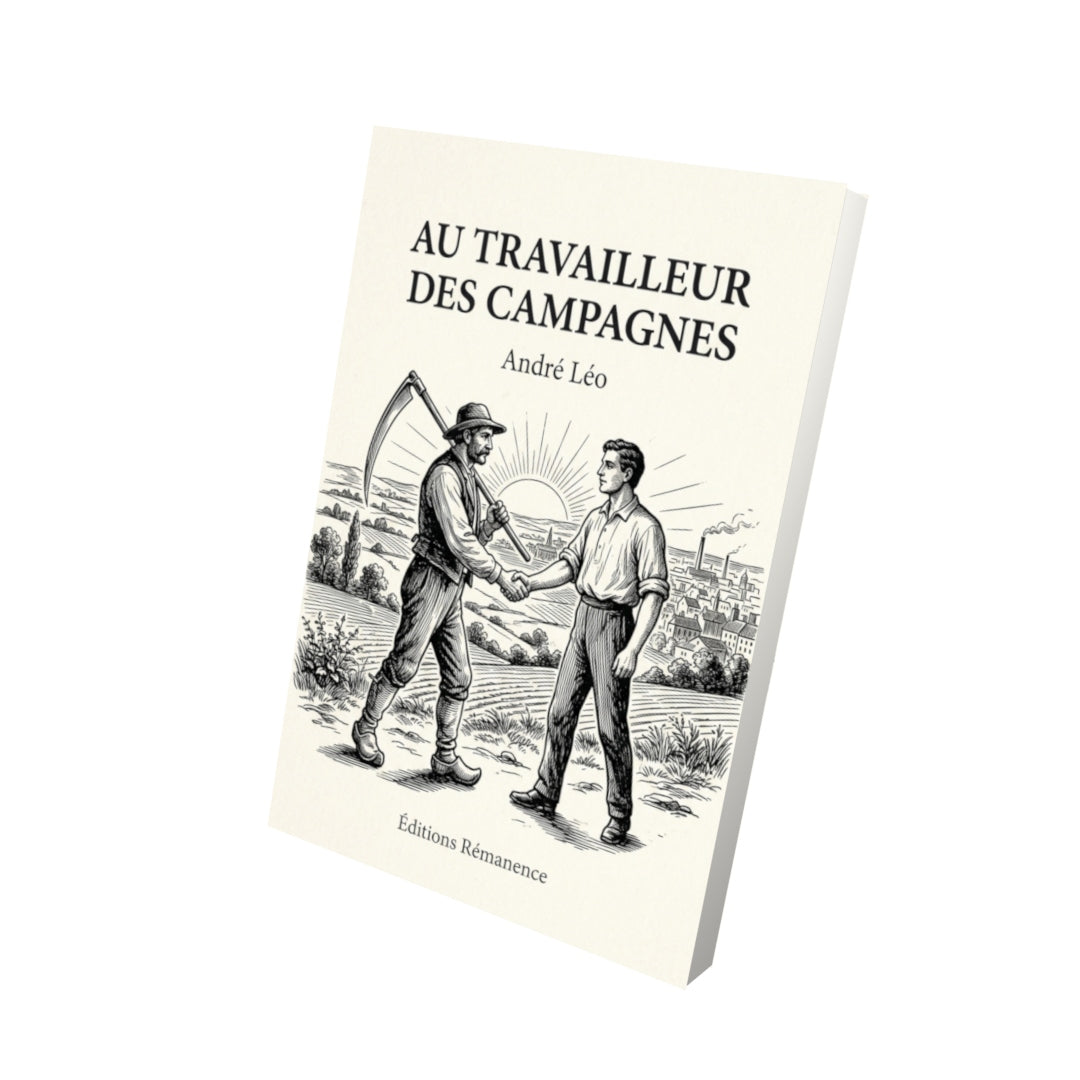 Livre Au Travailleur des campagnes par André Léo - Vue 3D - Editions Remanence