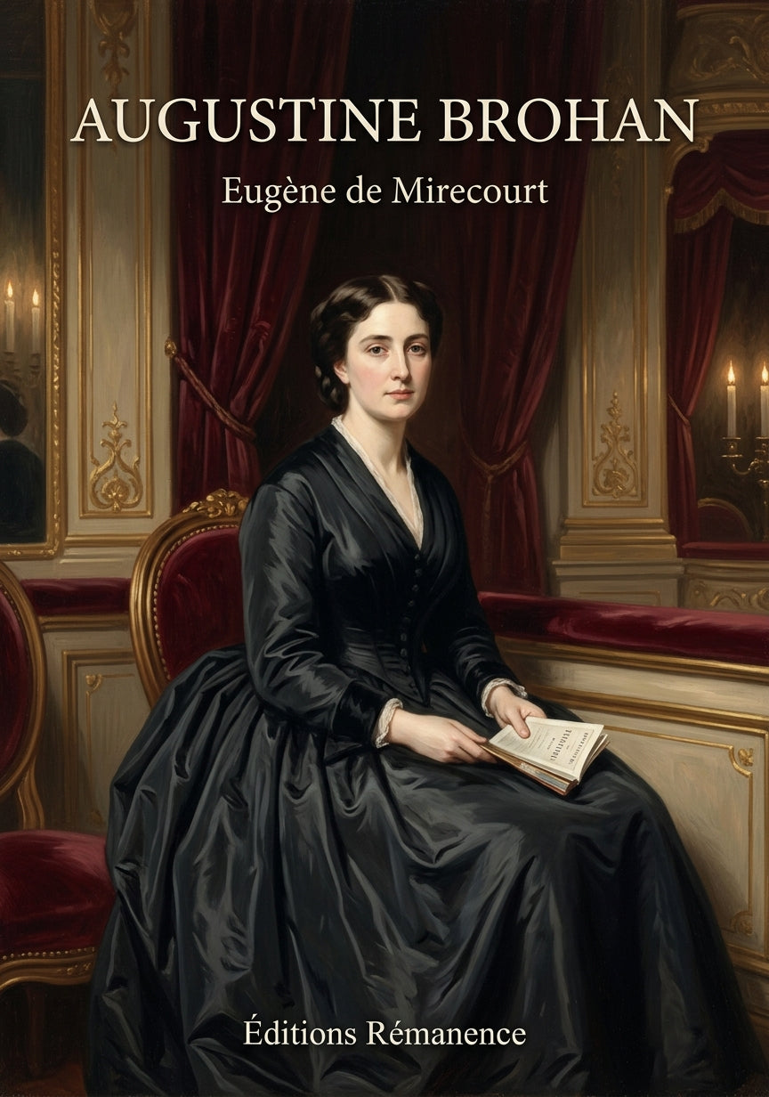 Livre Augustine Brohan par Eugène de Mirecourt - Couverture - Editions Remanence