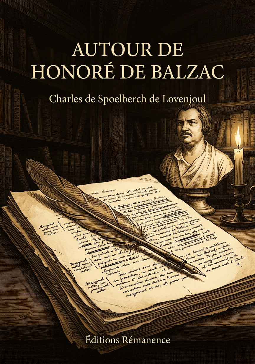 Livre Autour de Honoré de Balzac par Charles de Spoelberch de Lovenjoul - Couverture - Editions Remanence