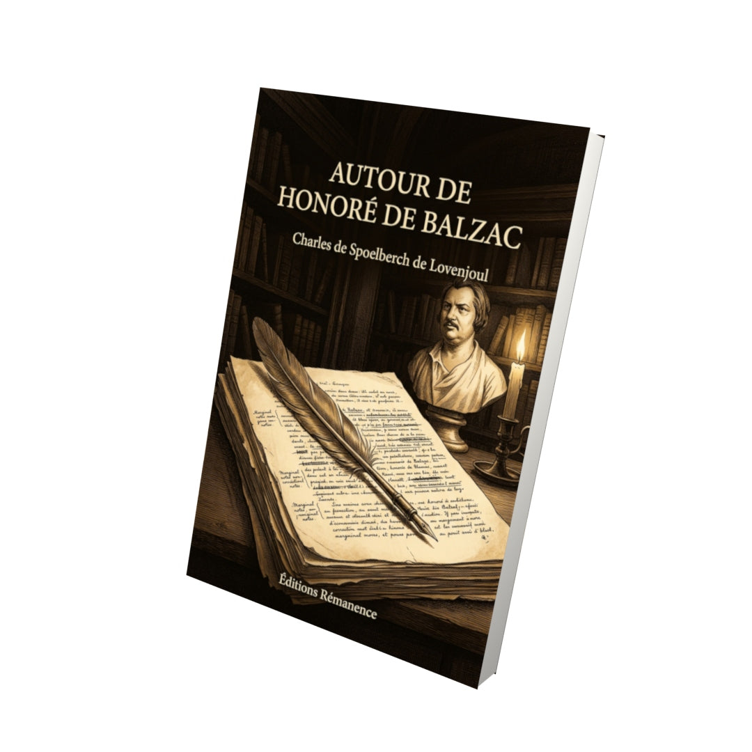 Livre Autour de Honoré de Balzac par Charles de Spoelberch de Lovenjoul - Vue 3D - Editions Remanence