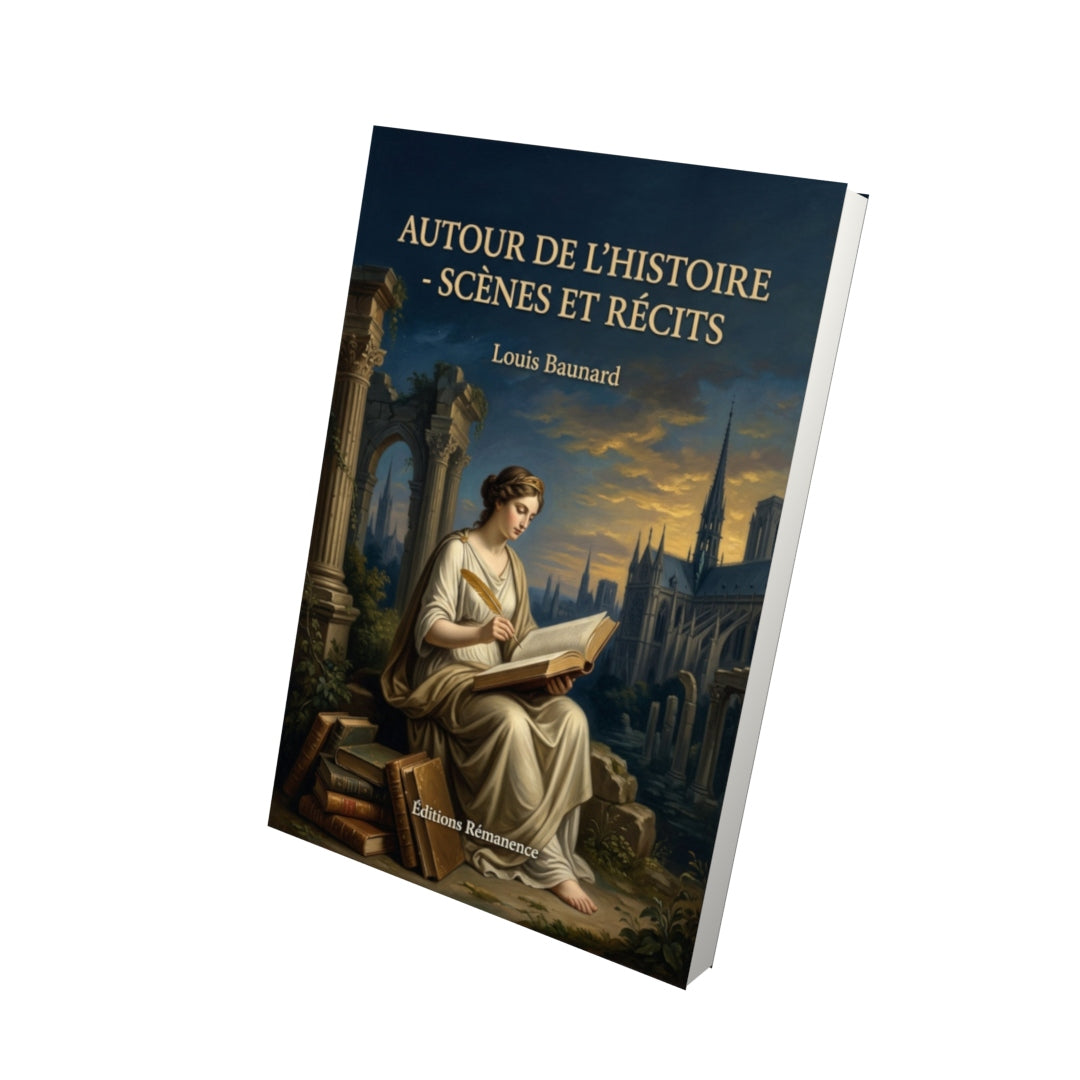 Livre Autour de l'histoire - scènes et récits - Louis Baunard - Vue 3D - Editions Remanence