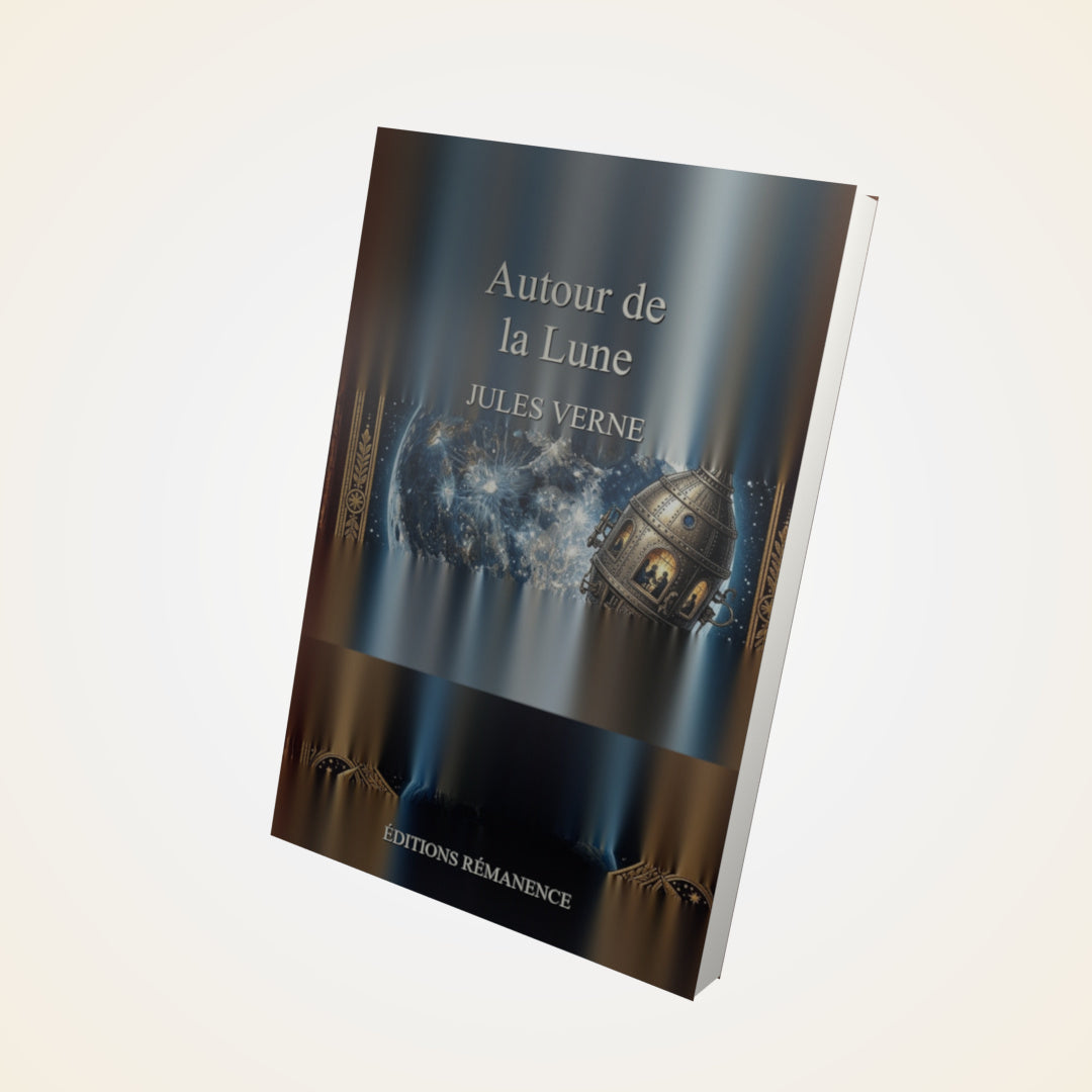 Livre Autour de la Lune - Jules Verne - Couverture 3D
