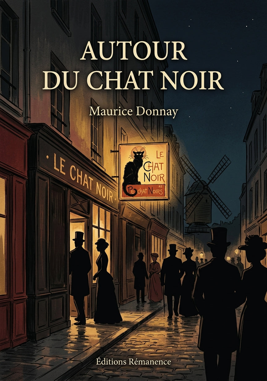 Livre Autour du Chat Noir par Maurice Donnay - Couverture - Editions Remanence
