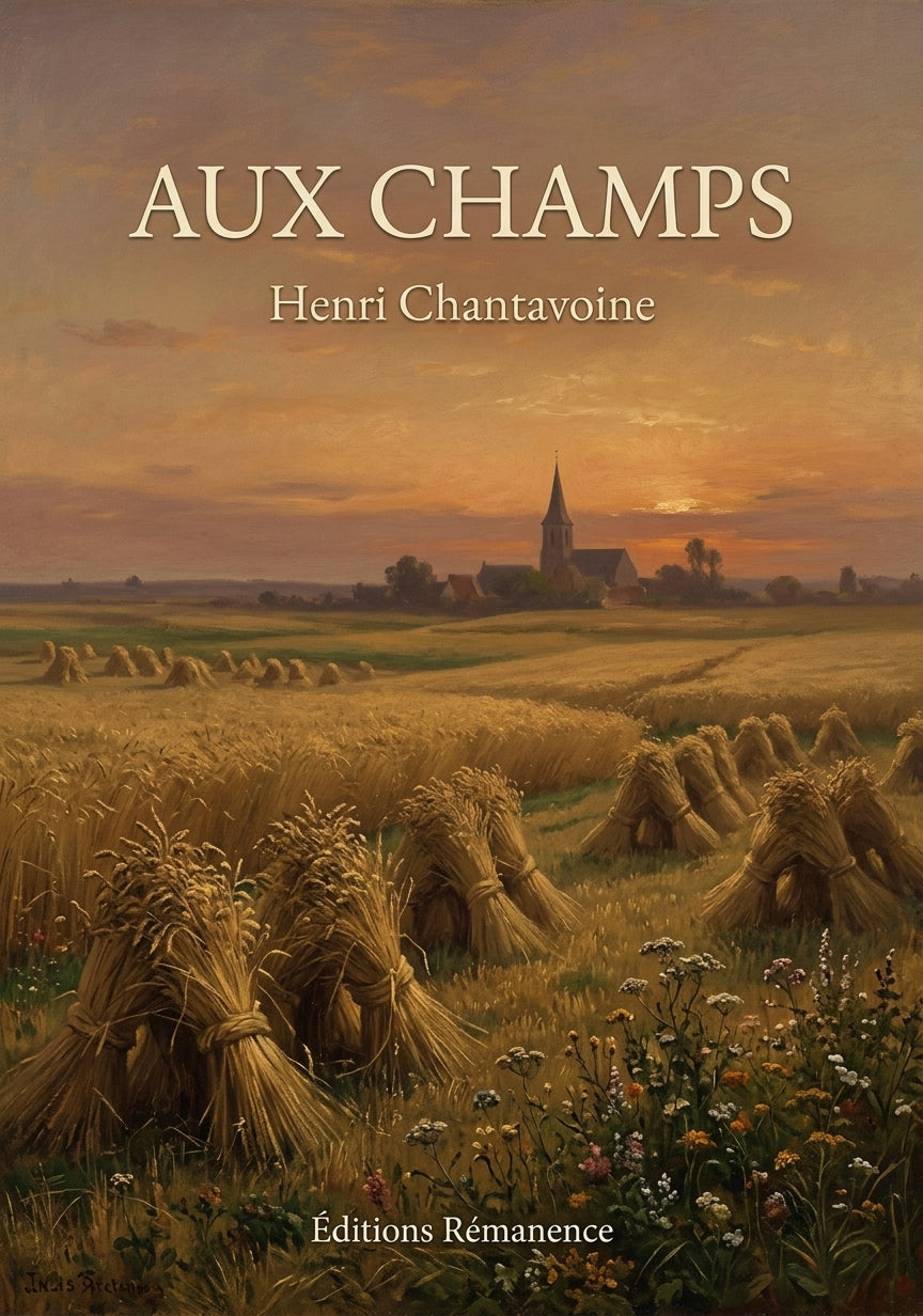 Livre Aux champs par Henri Chantavoine - Couverture - Editions Remanence
