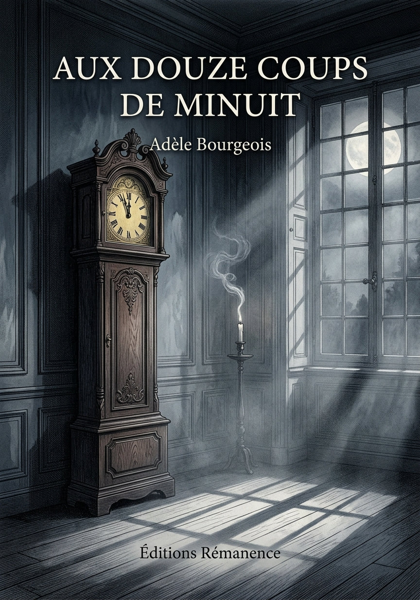 Livre Aux douze coups de minuit par Adèle Bourgeois - Couverture - Editions Remanence
