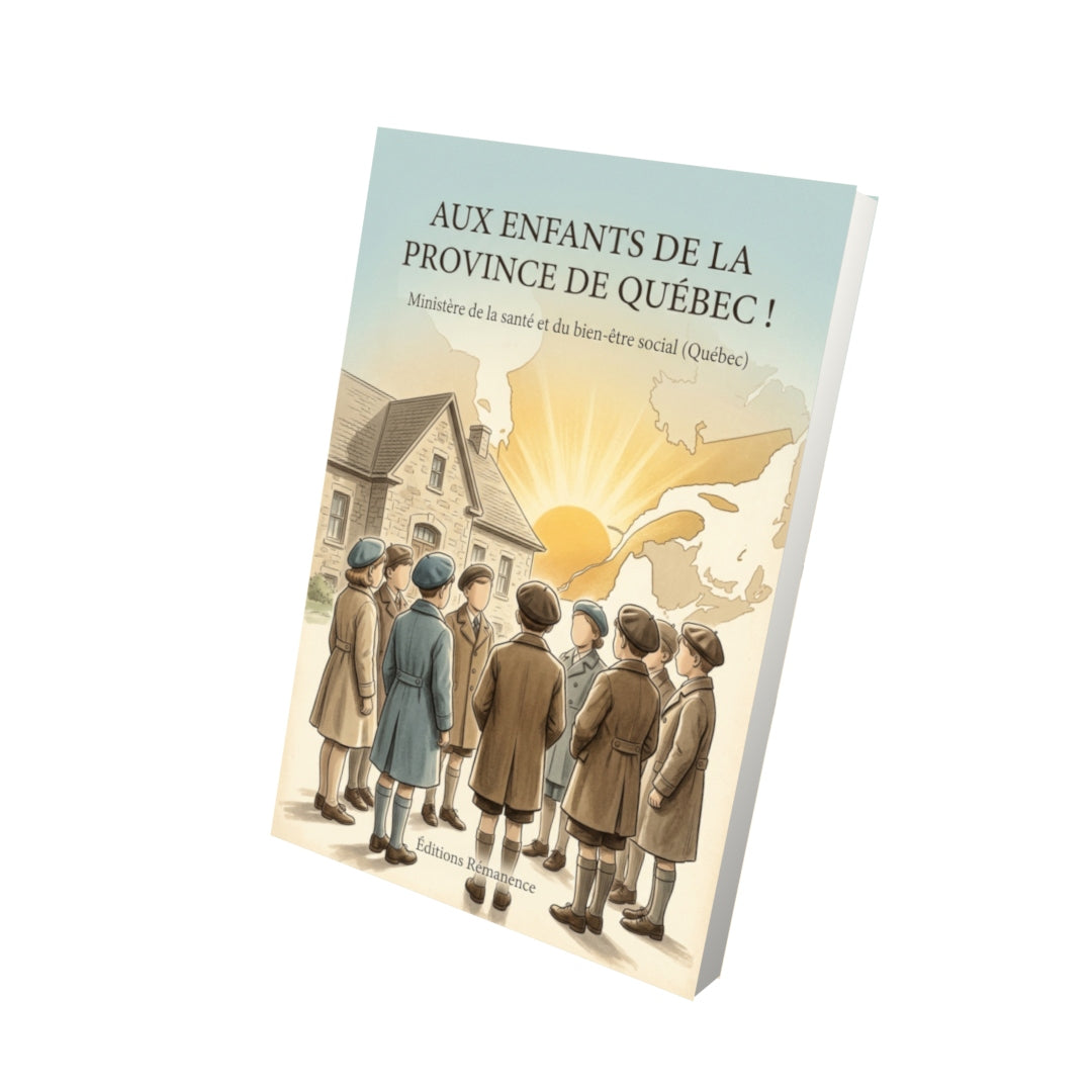 Livre Aux enfants de la province de Québec ! par Ministère de la santé et du bien-être social (Québec) - Vue 3D - Editions Remanence