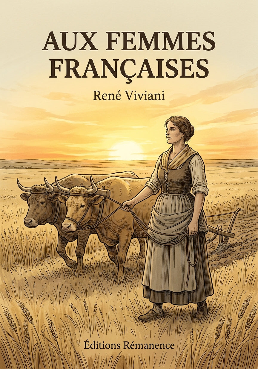 Livre Aux Femmes Françaises par René Viviani - Couverture - Editions Remanence