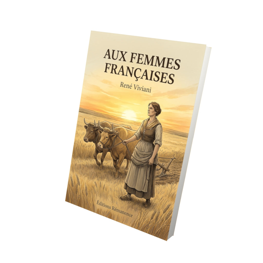 Livre Aux Femmes Françaises par René Viviani - Vue 3D - Editions Remanence