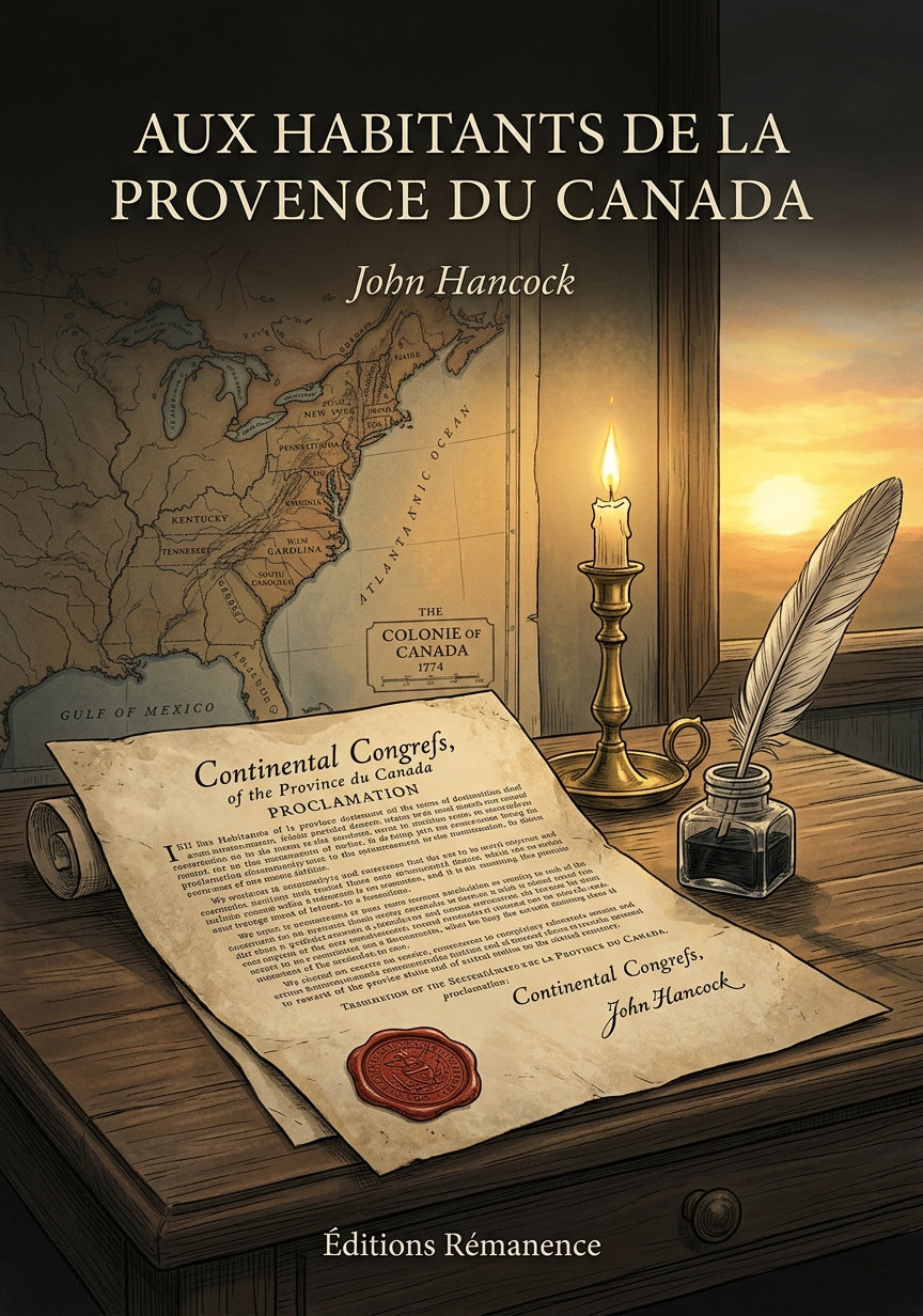 Livre Aux habitants de la province du Canada par John Hancock - Couverture - Editions Remanence