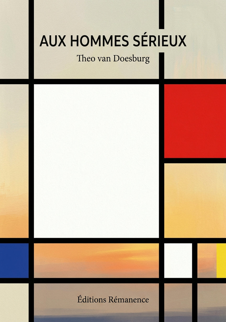 Livre Aux hommes sérieux par Theo van Doesburg - Couverture - Editions Remanence