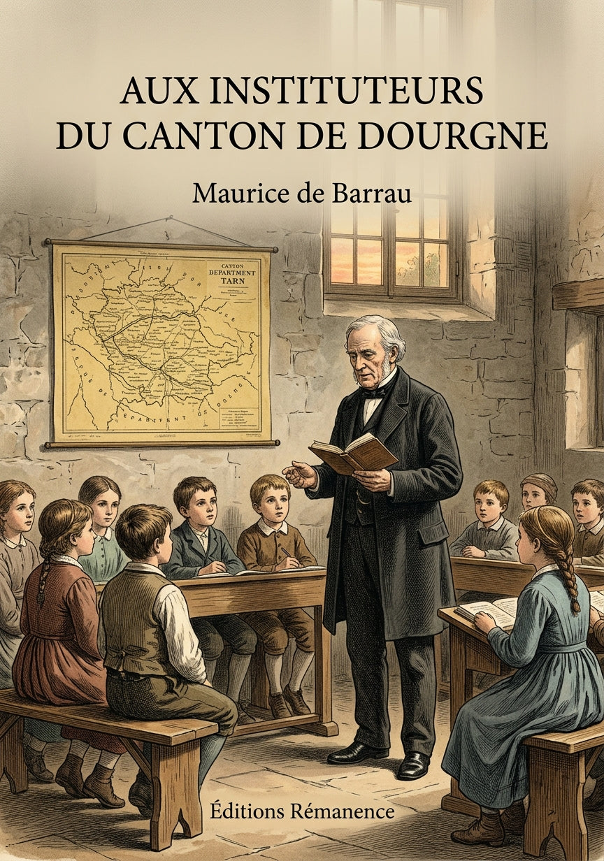 Livre Aux instituteurs du canton de Dourgne par Maurice de Barrau - Couverture - Editions Remanence