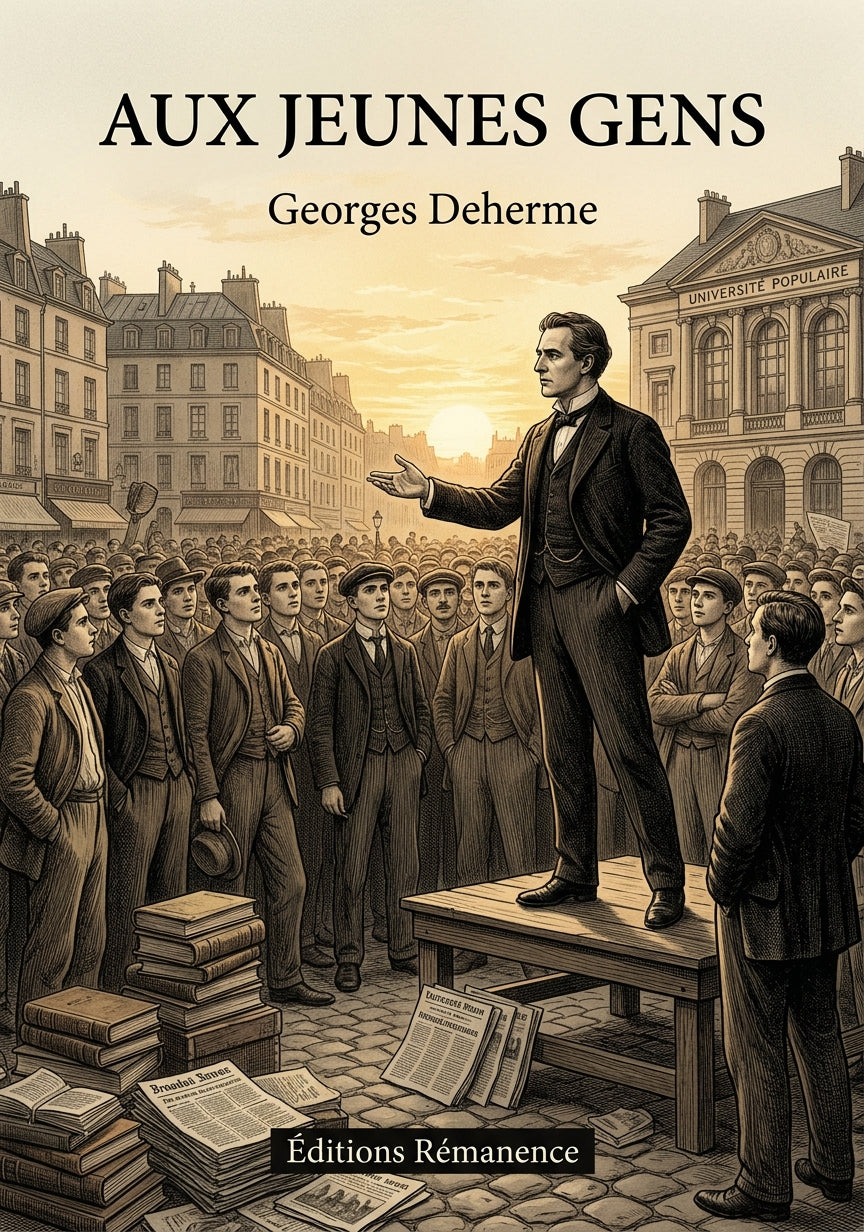 Livre Aux jeunes gens par Georges Deherme - Couverture - Editions Remanence