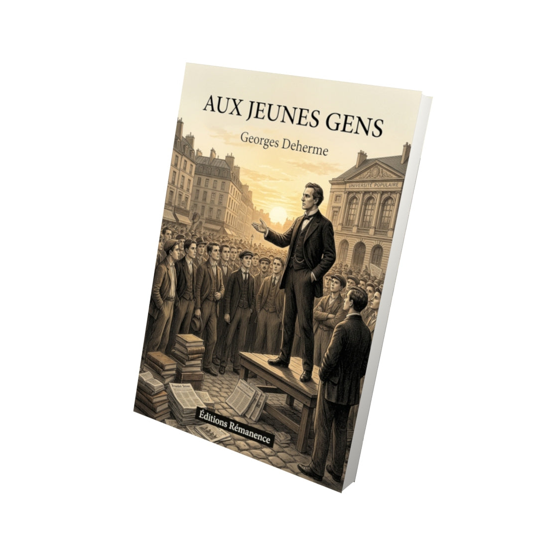 Livre Aux jeunes gens par Georges Deherme - Vue 3D - Editions Remanence