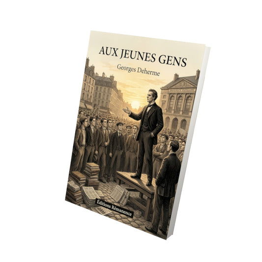 Livre Aux jeunes gens par Georges Deherme - Vue 3D - Editions Remanence