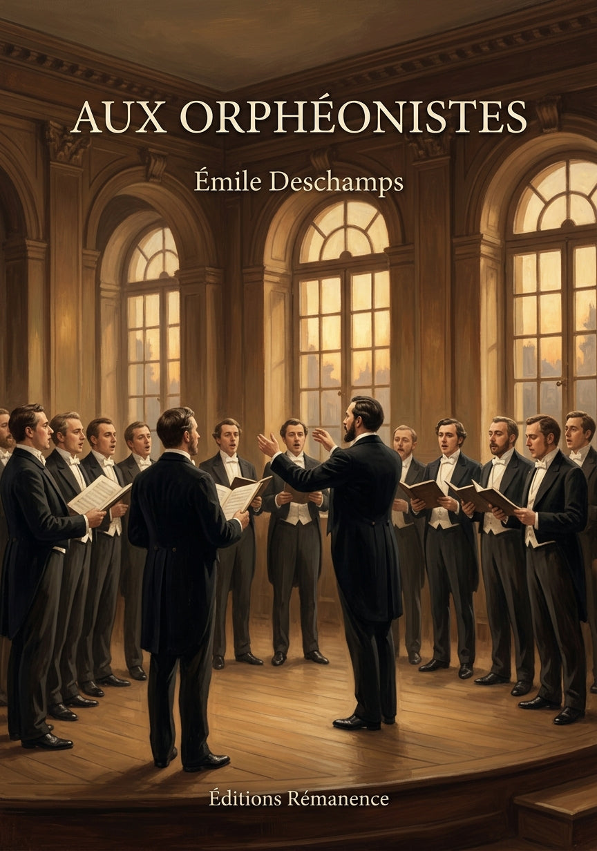 Livre Aux orphéonistes par Émile Deschamps - Couverture - Editions Remanence