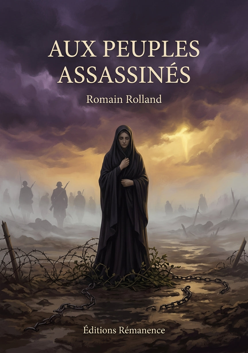 Livre Aux peuples assassinés par Romain Rolland - Couverture - Editions Remanence