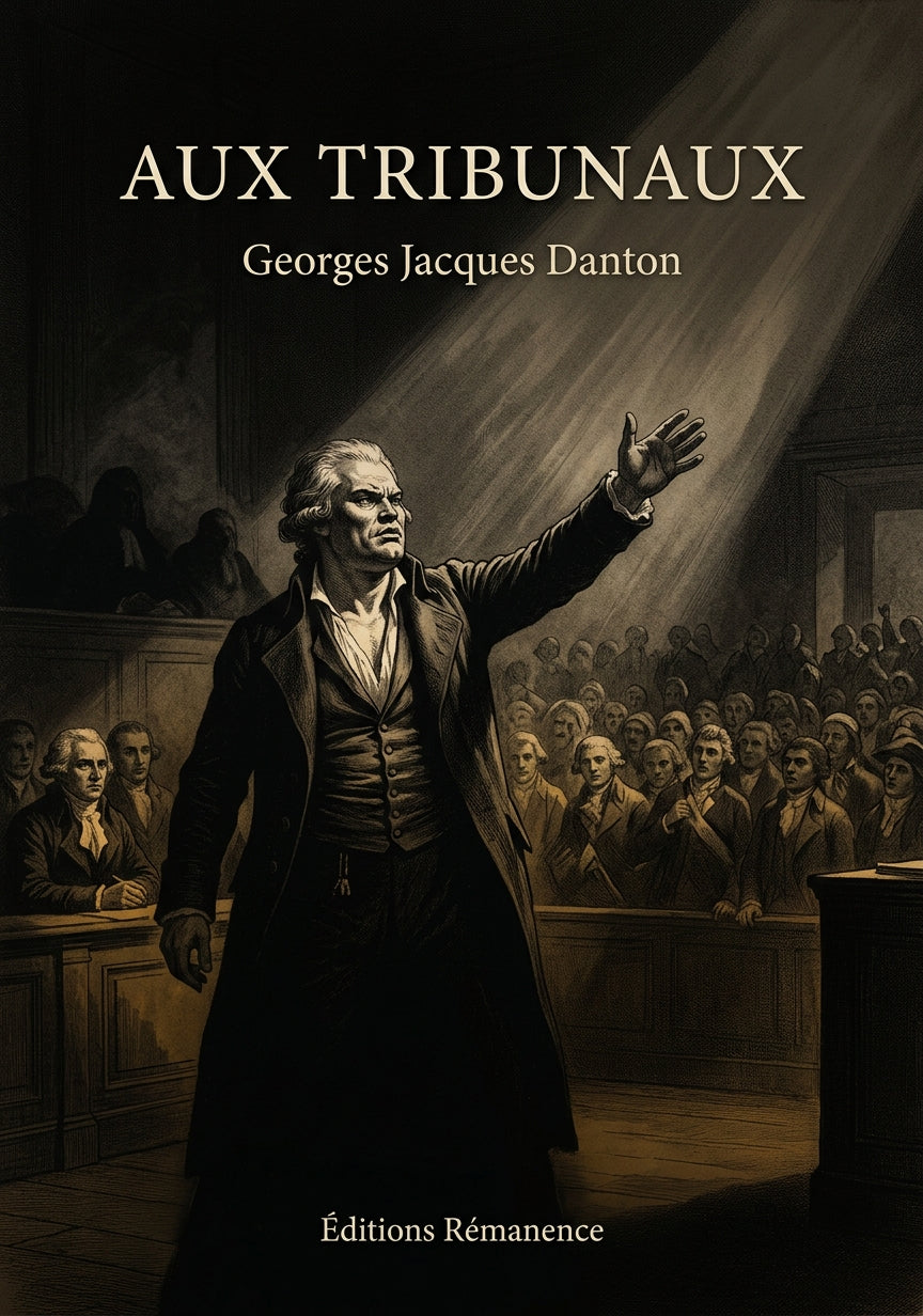 Livre Aux tribunaux par Georges Jacques Danton - Couverture - Editions Remanence